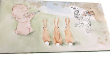 VINTAGE H & R JOHNSON ART DECO Ceramic Tile - England Happy Days Are Frog Bunny picture