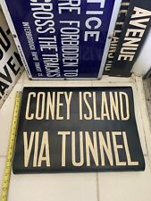 1948 NY NYC SUBWAY ROLL SIGN BROOKLYN TUNNEL CONEY ISLAND AMUSEMENT PARK CYCLONE picture
