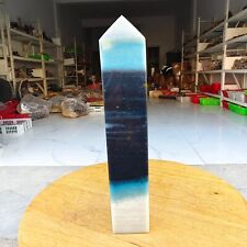655g Trolleite Crystal Tower Point Obelisk Natural Rare Blue Quartz Healing Z744 picture