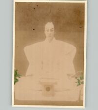 Actor Wearing Traditional Costume 1880s Hand Colored Japanese Albumen Photograph picture