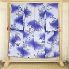 Japanese 1081 Antique Summer Kimono Silk Blur-Dyed Wonderful Design Pure Silk picture