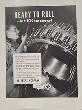 1942 Texaco Texas Company Fortune WW2 Print Ad Q3 Roller Bearing War Homefront picture