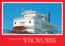 Winona MN Minnesota, Julius C. Wilkie Paddleboat Steamship, Vintage Postcard picture