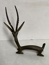 Vintage African Tribal Bronze Gazelle Art Sculpture picture