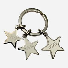 Coach Keychain Triple White STARS Retired And Rare NWOT picture