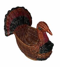 Woven Wicker Basket Tricolor FAN TAIL Turkey Shape picture