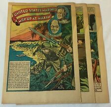 1943 six page cartoon story ~ US MARINES MOP UP AT MAKIN Evans F Carlson picture