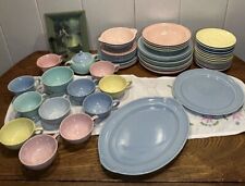 Fantastic Starter Vintage Luray Dinnerware Set Pastel Lu Ray 58 Pieces Wow picture