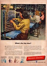 1949 Western Electric Women Wiring Switches Life Magazine Vintage Print Ad picture