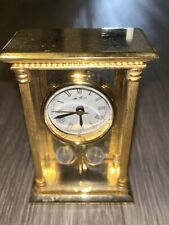 Vintage Seth Thomas Mantle Desk Clock Two Crystal Pendulum picture