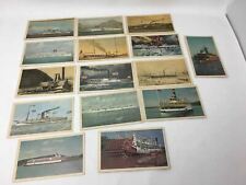 Vintage Ship Boat & Paddle Boat Picture & Information Cards Lot of 15  picture