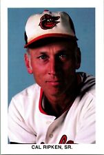 Cal Ripken Sr 1980s Baltimore Orioles Team Issued UNP Chrome Postcard  picture