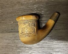 Very Old Meerschaum Horse Hand Carved German Pipe with Brass picture