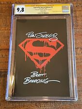 SUPERMAN #75 CGC SS 9.8 X2 JURGENS & BREEDING SIGNED SDCC FOIL VARIANT DEATH OF picture