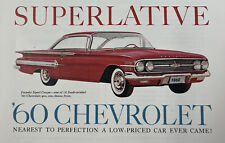 Vintage 1960 Chevrolet Impala Sport Sedan Coupe Red Blue Advertisement Ad picture