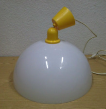 70er Pendant Lamp Ceiling Light Plastic White Yellow Panton Era 70s Lamp Vintage picture