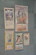 5 Pc Vintage Different Brands Ad 1932 & 1951 Calendar Litho Paper Sign Board picture