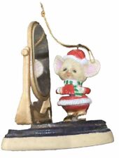 Vintage Antique Mouse Mirror Christmas Ornament picture