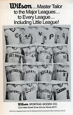 1970s Wilson MLB Uniforms Advertisement Baseball Vintage Sports Print Ad Page picture