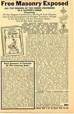 1948 small Print Ad of Captain Morgan's Free Masonry Exposed Knights Templar picture