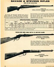 1977 Print Ad of Savage Model 340, Stevens 72 Crackshot & 89 Long Rifle picture