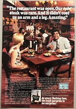 Vintage 1977 Original Print Advertisement Full Page - Holiday Inn Rare Steak picture