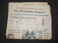 1996 SEPTEMBER 22 PHILADELPHIA INQUIRER-CLINTON SIGNS SAME-SEX MEASURE - NP 7443 picture