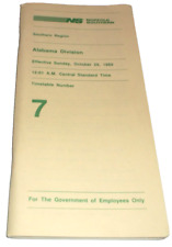 OCTOBER 1989 NORFOLK SOUTHERN ALABAMA DIVISION EMPLOYEE TIMETABLE #7 picture