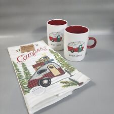 Magenta Sketchbook Series Camper Coffee Mugs Kay Dee Dish Towel RV Kitchen Decor picture