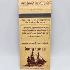 Vintage Matchbook Davy Jones Seafood Shoppes Dallas Texas  picture