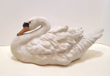 VintageGlazed Swan Duck Bird Figurine Figure Mold 16