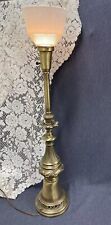 VTG 33” Tall Heavy Torchiere Lamp W/Light Shade Art Deco - Excellent picture