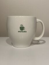 Starbucks Barista 12 oz White Green Stripe Coffee Tea Mug Cup Logo Vintage 2003 picture