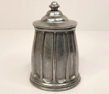Vintage Wilton Armetale Pewter Ribbed Sugar Dish with Lid Mount Joy PA USA picture