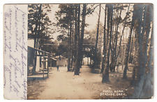 Seaside Oregon SHELL ROAD Cabins 1907 Photo RPPC Postcard John Smith Stamp OR picture