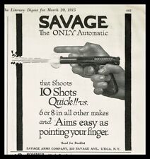 1915 Savage Automatic Pistol Original Magazine Ad picture