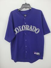 Tulowitzki Colorado Rockies Majestic Baseball Jersey Mens Lage Purple USA picture