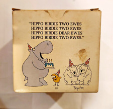 NIB Sandra Boynton Birthday Mug Hippo Birdie Two Ewes Vintage Mug Recycled Paper picture