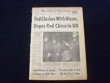 1969 MARCH 21 BOSTON RECORD AMERICAN NEWSPAPER- TED CLASHES WITH NIXON - NP 6337 picture