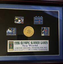 1996 ATLANTA Summer Olympic Games Trading Pin Set Framed 39/1996 picture