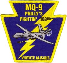USAF 103d ATTACK SQUADRON PATCH - MQ-9 PHILLY'S FIGHTIN 103 picture