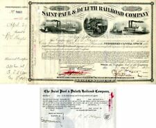 Saint Paul and Duluth Railroad Co. Issued to and signed by R.S. Hayes - Autograp picture
