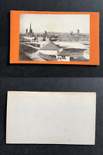 France, Rouen, general view, circa 1870 vintage cdv albumen print - CDV, strip picture