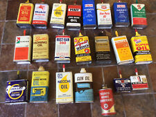 lot of 22 vintage oil cans mostly 4 oz size cleaned no dents picture