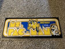 Original Vintage Ms Pac-Man Arcade Sign Marquee 1980s Video Game Midway A Bally picture