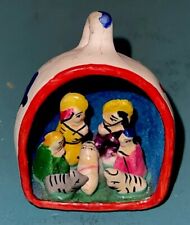 South American Panama Peru Folk Art Pottery Nativity Handmade Fun picture