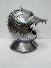 Antique Medieval armor fantasy helmet closed dragon Armor Steel helmet Costume picture