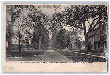 Simsbury Connecticut Postcard Simsbury Street Looking North 1908 Vintage Antique picture