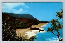 Kauai HI-Hawaii, Lumahai Beach, Antique Vintage Souvenir Postcard picture