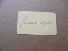 c.1940s Jimmie Dykes Baseball Great Signed Card Autograph Vintage Original  picture